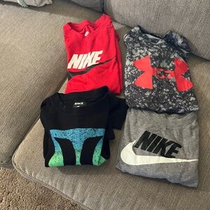 Nike, Hurley, Under Armour Red and Black Kids Tee